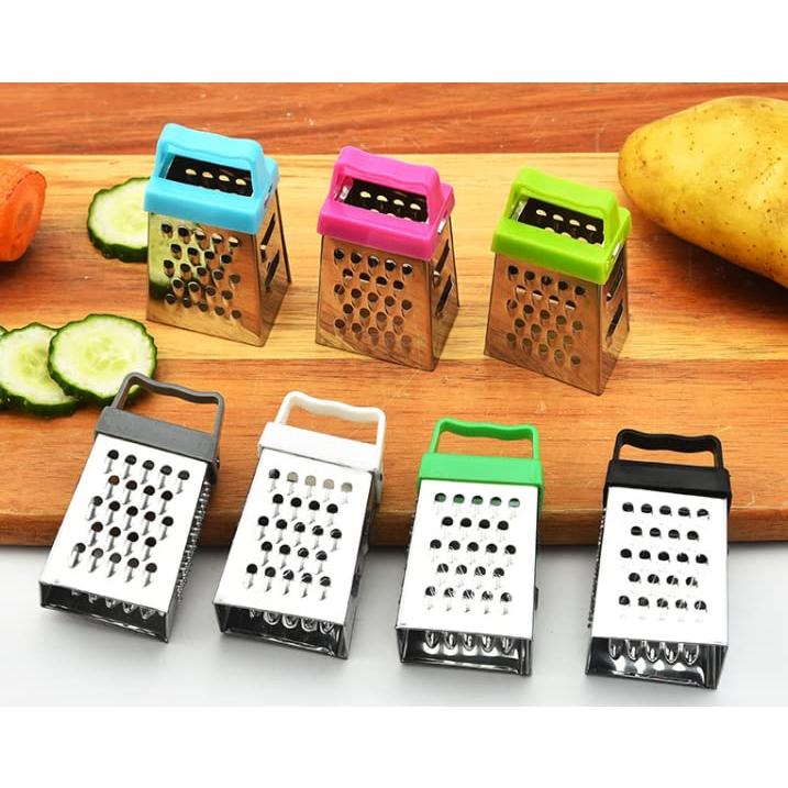 Rallador Mini Acero Inoxidable ASEANAO 4 Lados Azul