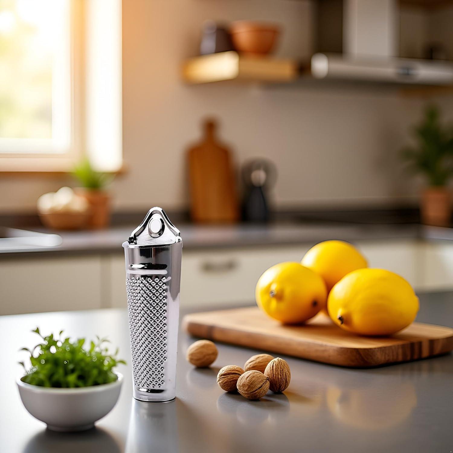 Rallador Multifuncional de Acero Inoxidable Genérico Rosa 12.1x4.5 cm