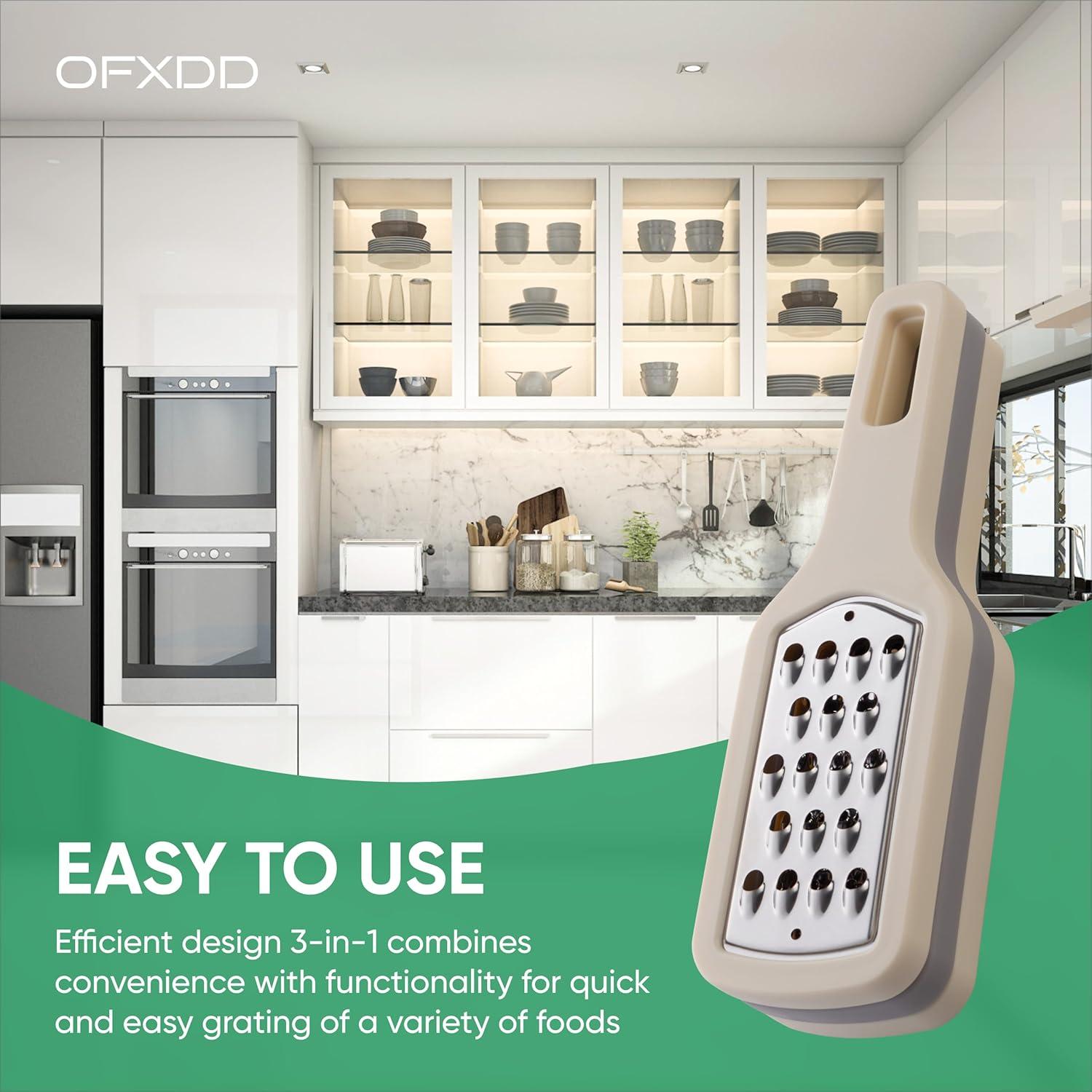 Set de Ralladores de Cocina OFXDD 3 en 1 Acero Inoxidable