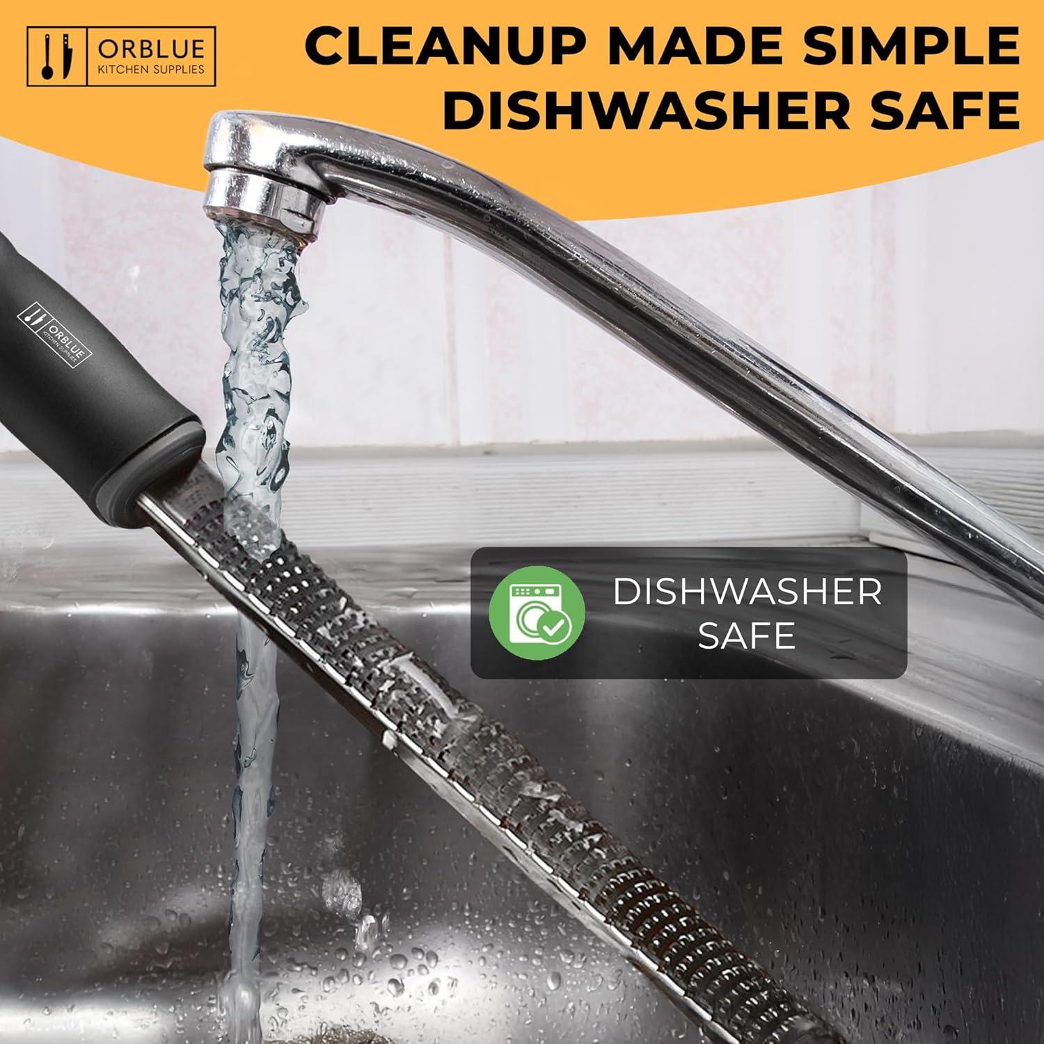 Rallador de Limón y Queso Orblue - Acero Inoxidable, Negro