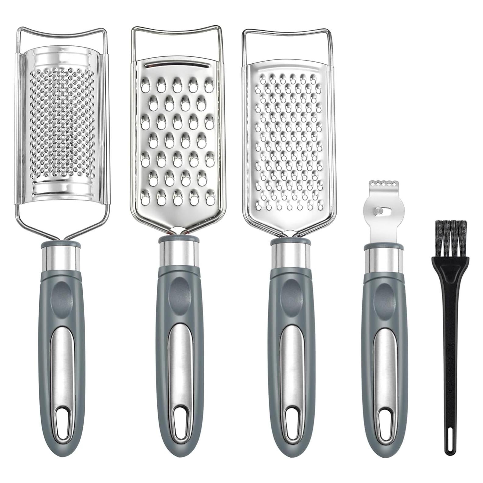 Rallador de Queso y Verduras Encontrar - Acero Inoxidable, Set 5 Piezas