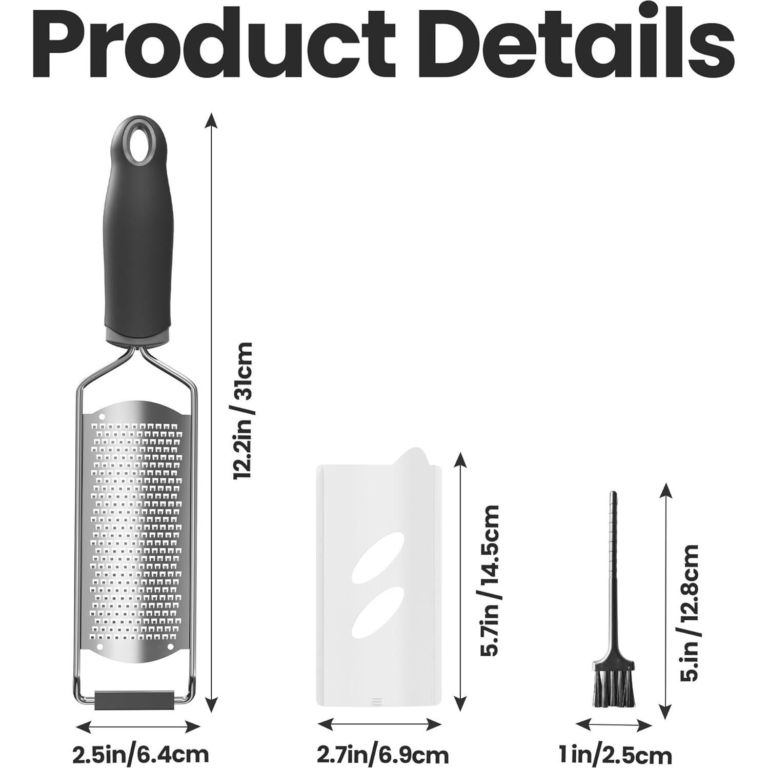 Rallador de Queso y Cítricos Mayachiy - Acero Inoxidable 6.4 cm