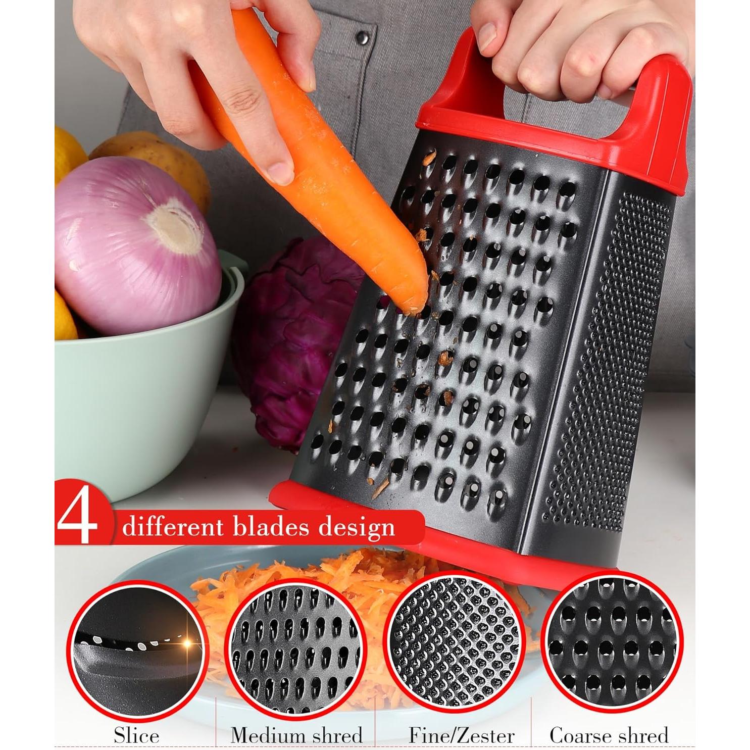 Rallador de Queso Ourokhome de Acero Inoxidable 4 en 1