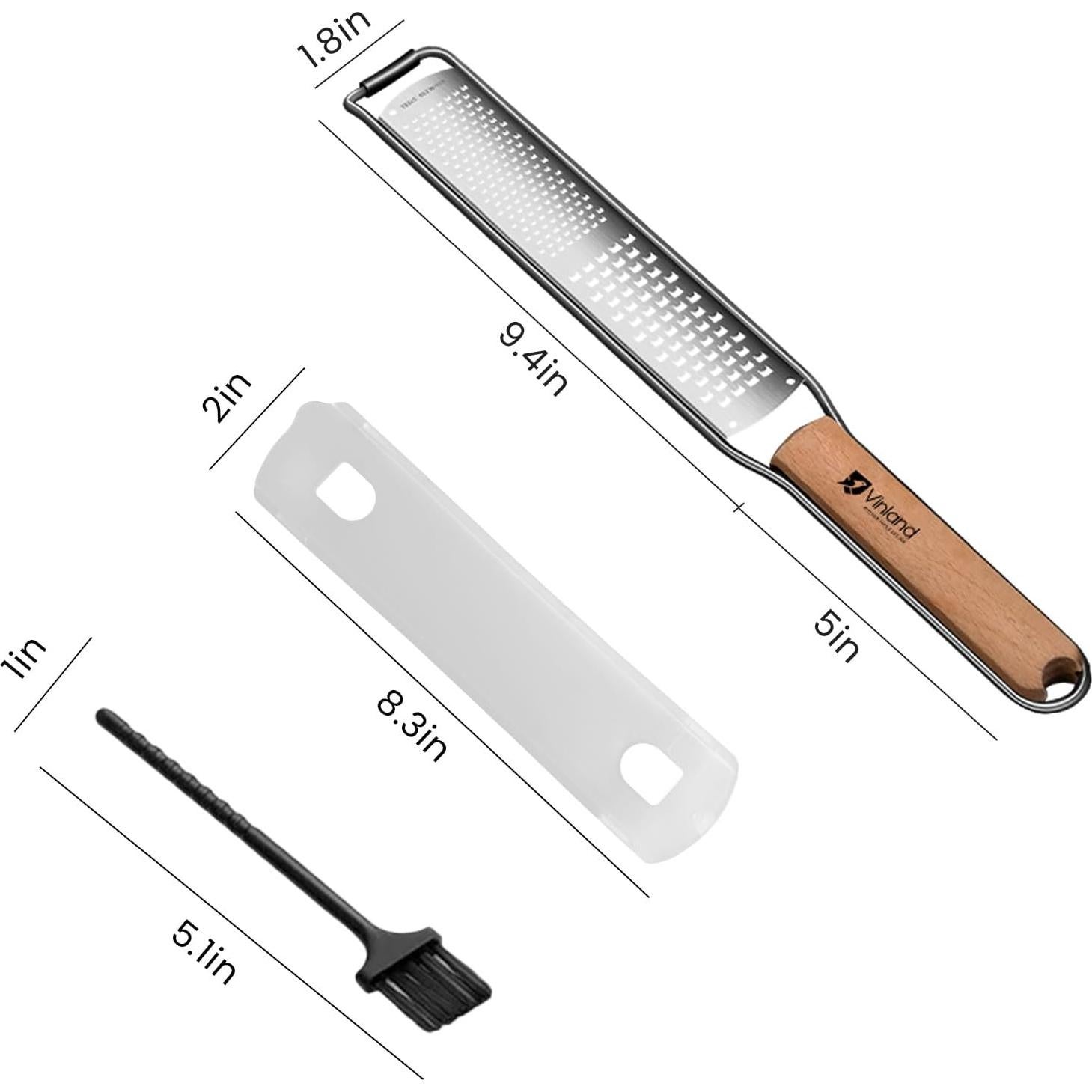 Rallador Manual Vinland de Acero Inoxidable y Madera 36.58 cm