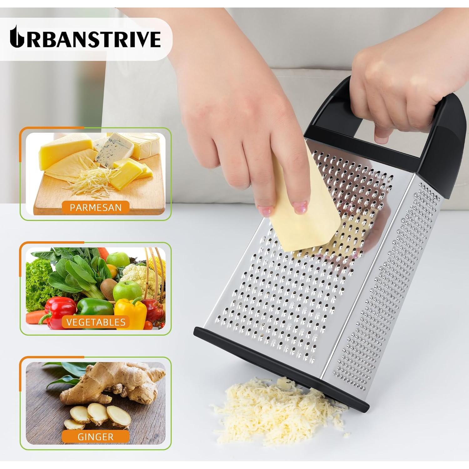 Rallador de Queso Urbanstrive Acero Inoxidable 4 Lados