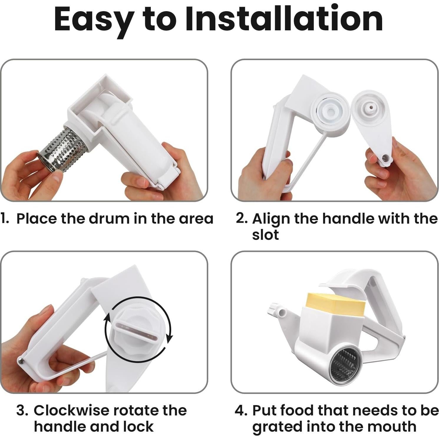 Rallador de Queso Rotatorio NEZUIBAN Blanco - Multiusos