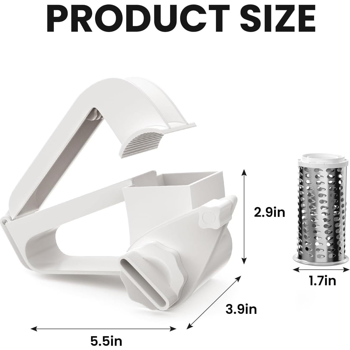 Rallador de Queso Rotatorio NEZUIBAN Blanco - Multiusos