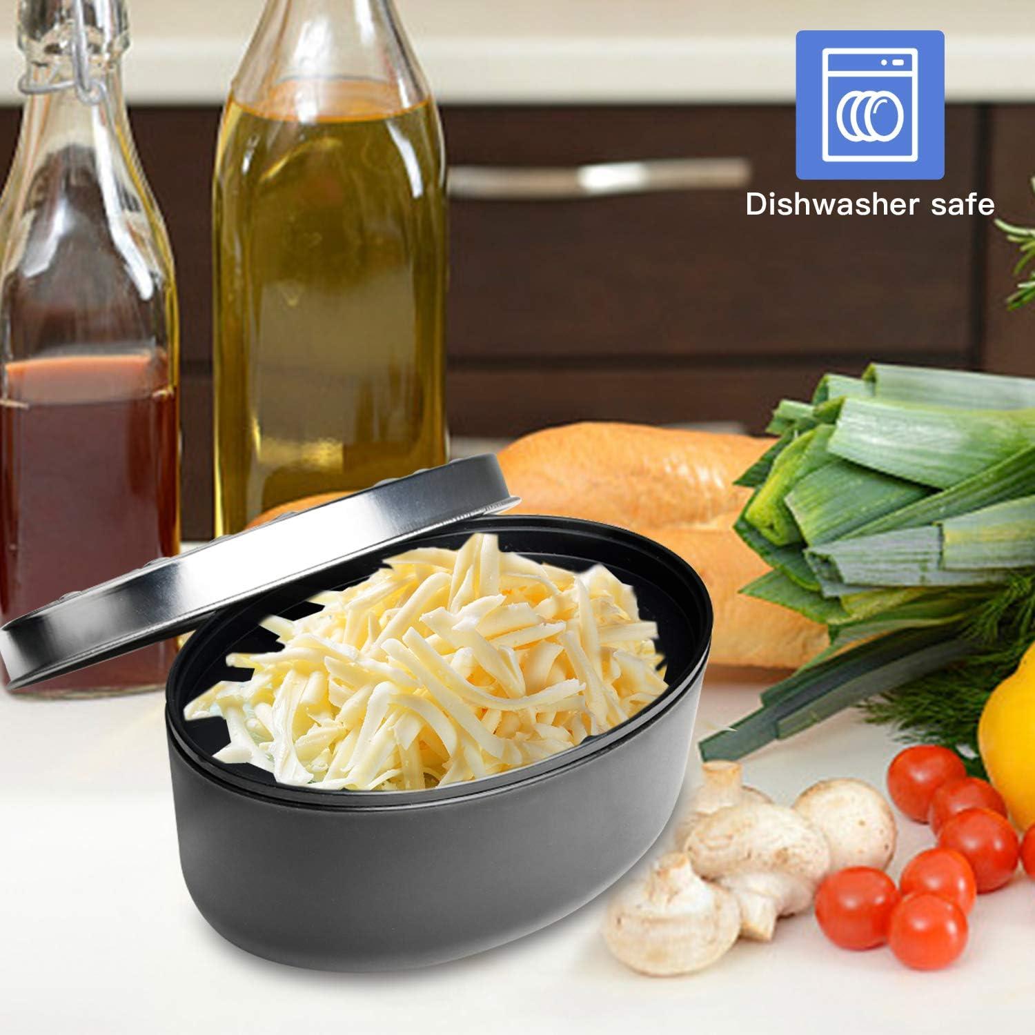 Rallador de Queso Akamino Redondo Negro con Contenedor 2 en 1