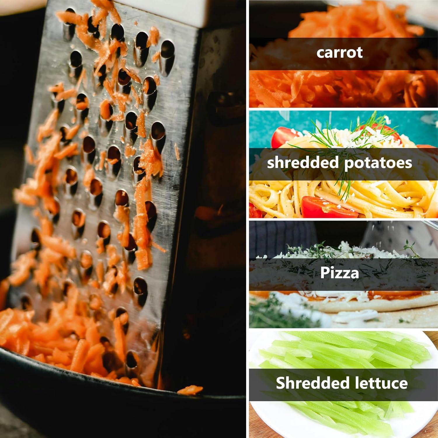 Rallador de Acero Inoxidable MAGICLULU 4 en 1 Portátil 20.3cm