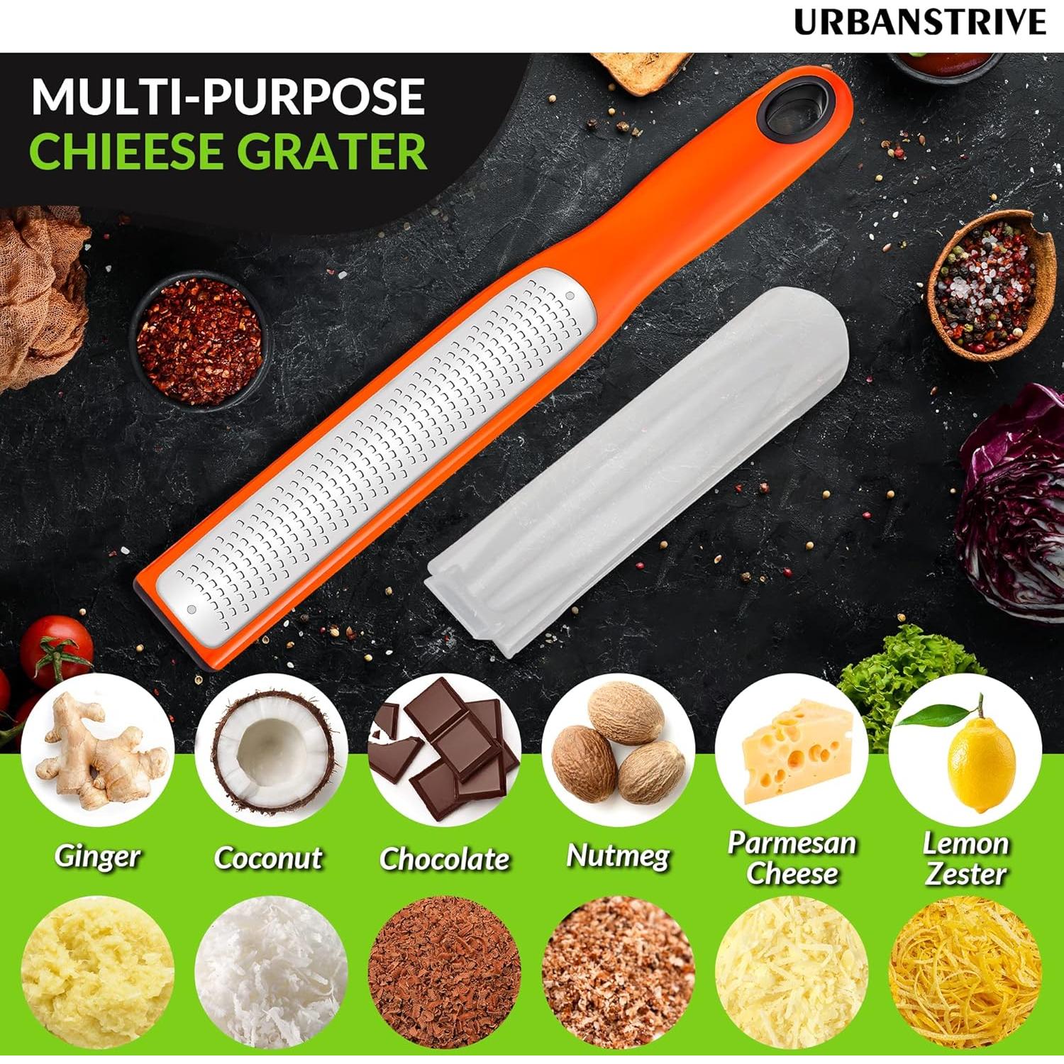 Rallador Zester Urbanstrive de Acero Inoxidable Fino Naranja