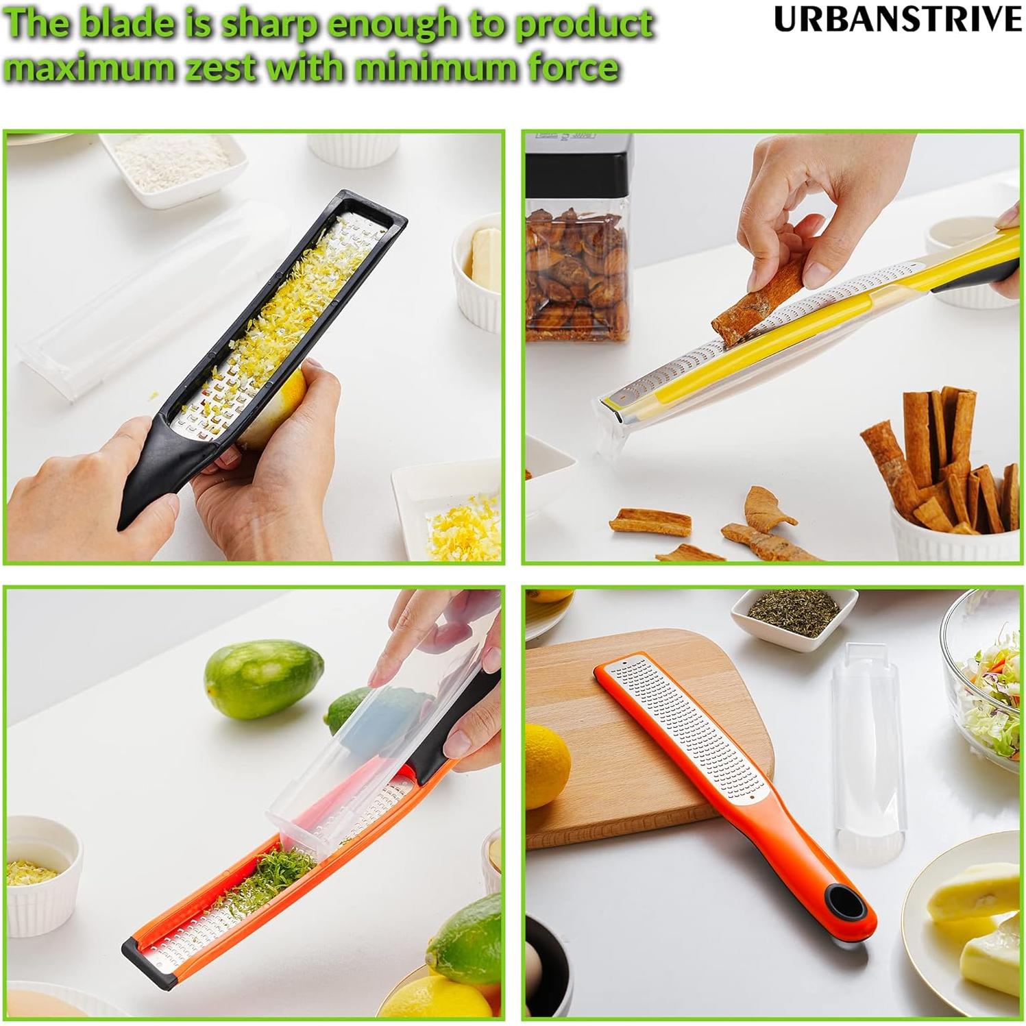 Rallador Zester Urbanstrive de Acero Inoxidable Fino Naranja