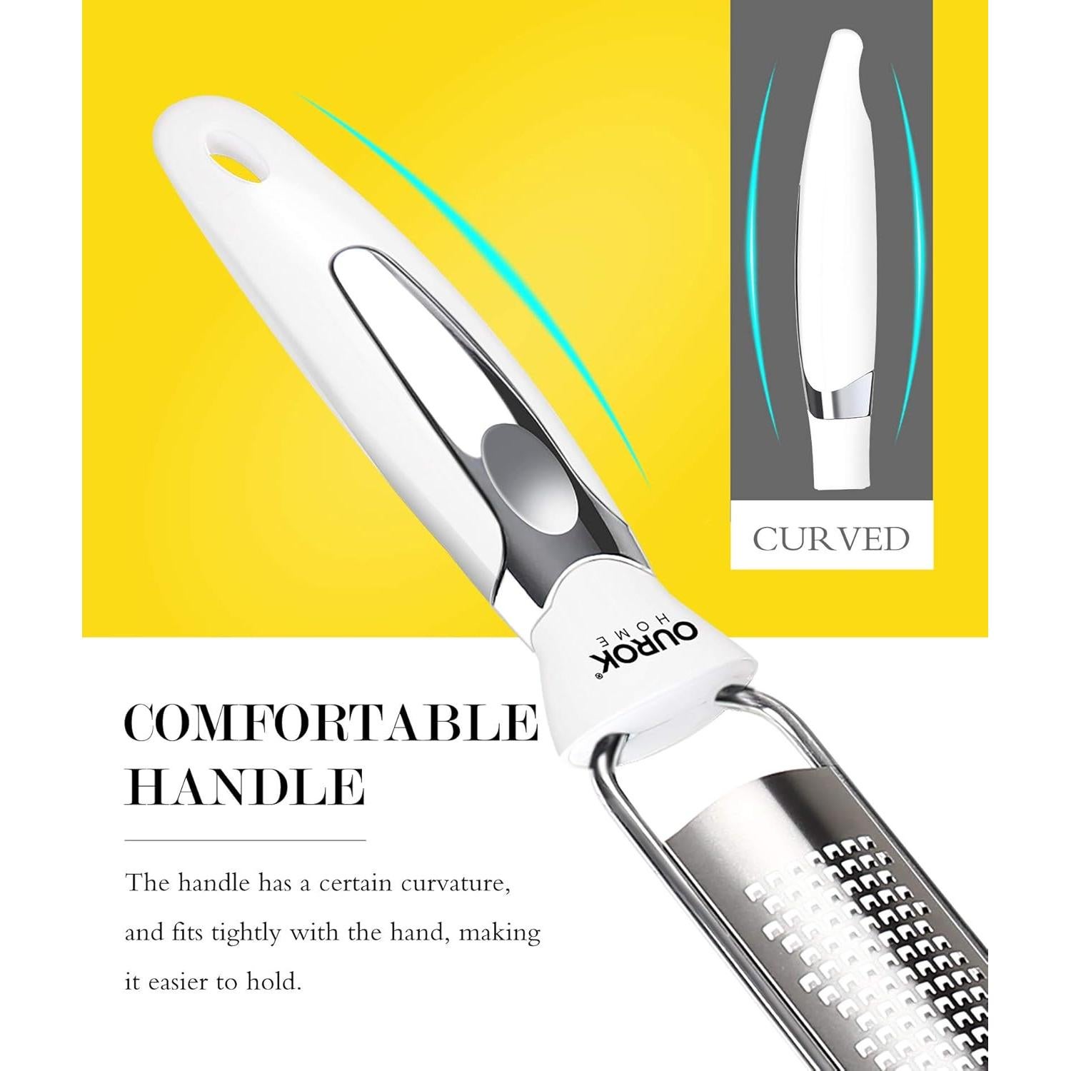 Rallador de Limón Ourokhome de Acero Inoxidable con Cepillo