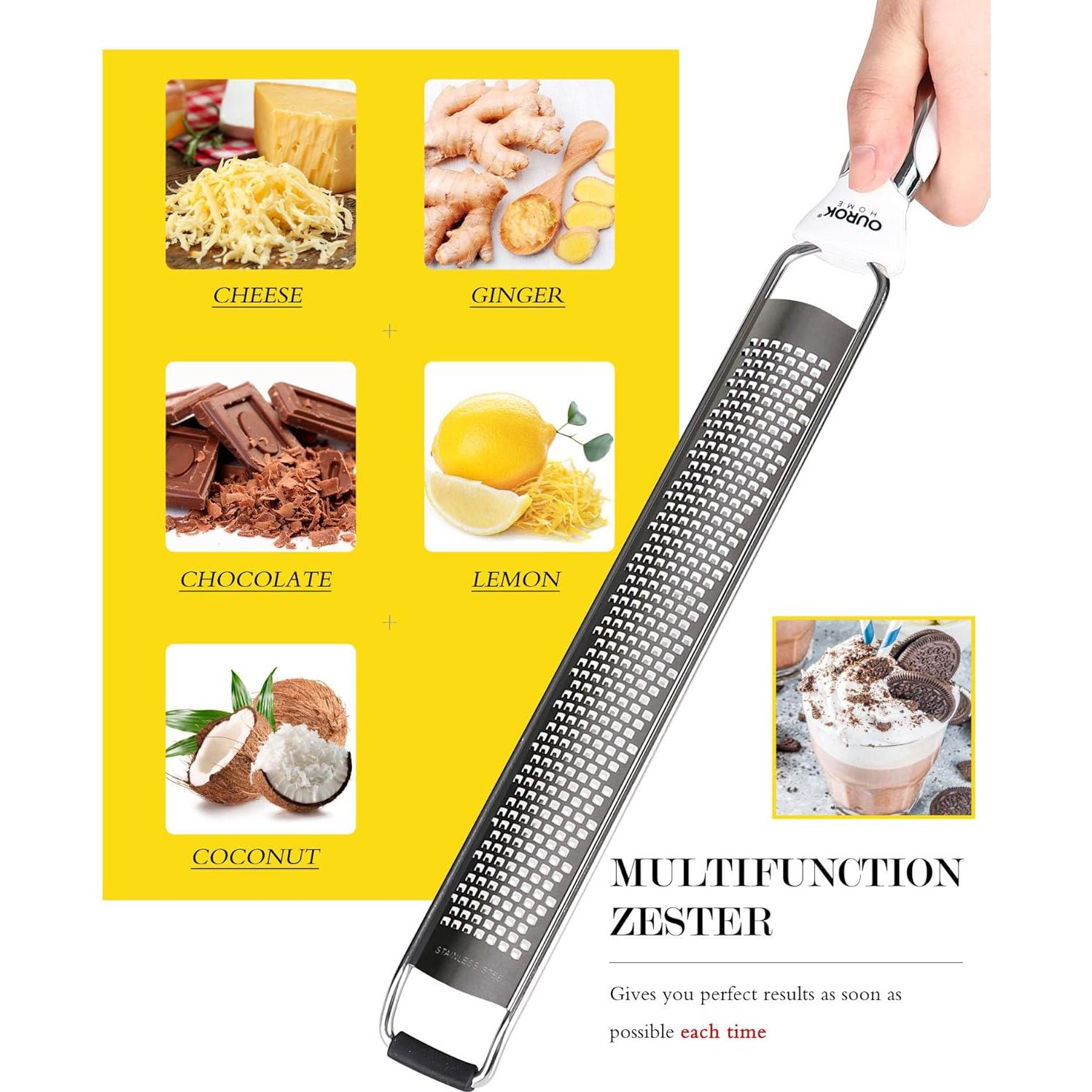 Rallador de Limón Ourokhome de Acero Inoxidable con Cepillo