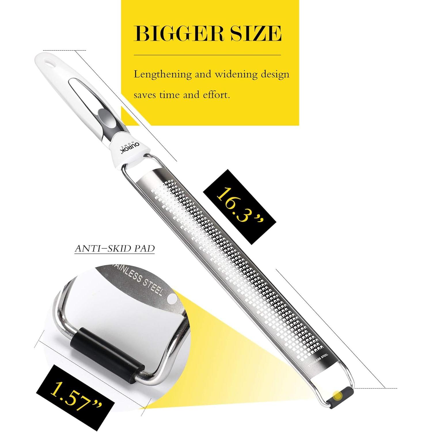 Rallador de Limón Ourokhome de Acero Inoxidable con Cepillo