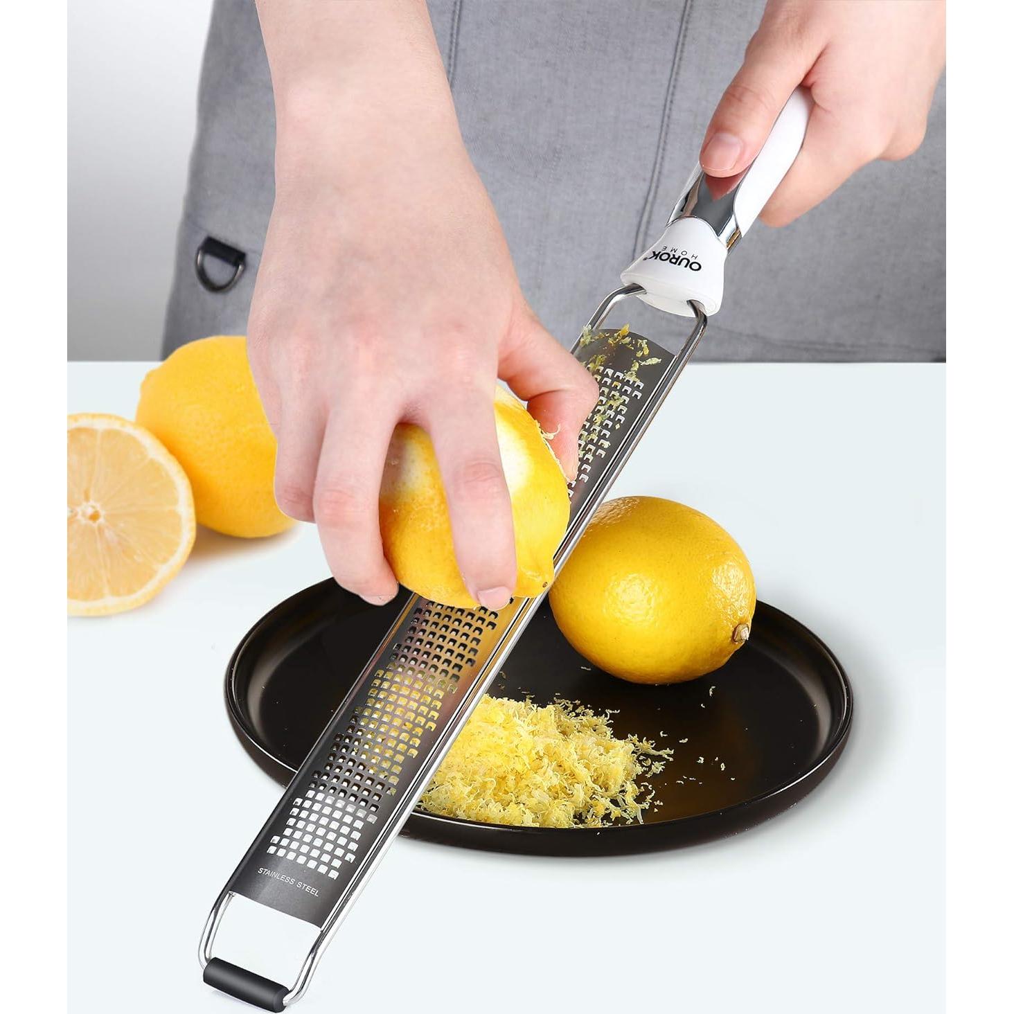 Rallador de Limón Ourokhome de Acero Inoxidable con Cepillo