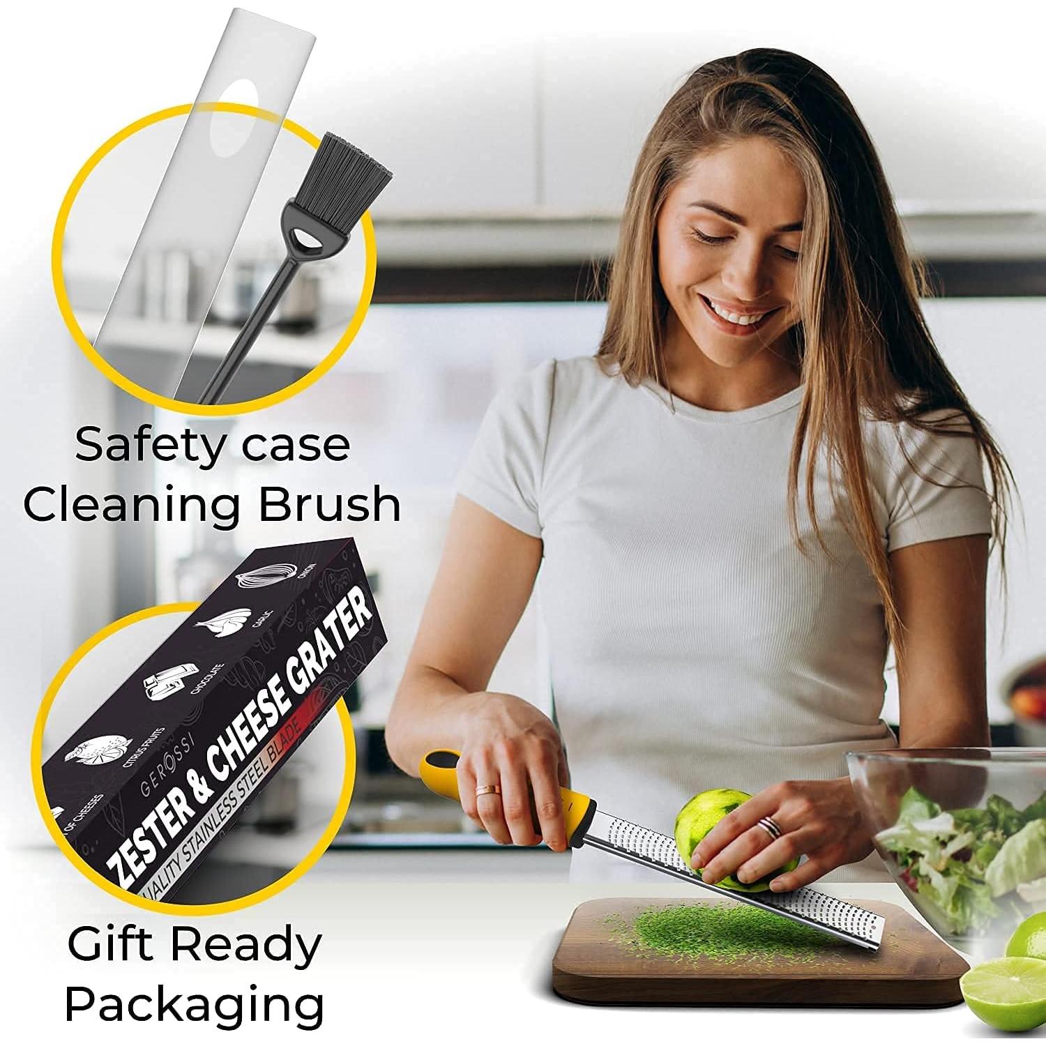 Rallador de Queso y Cítricos GEROSSI Acero Inoxidable Amarillo