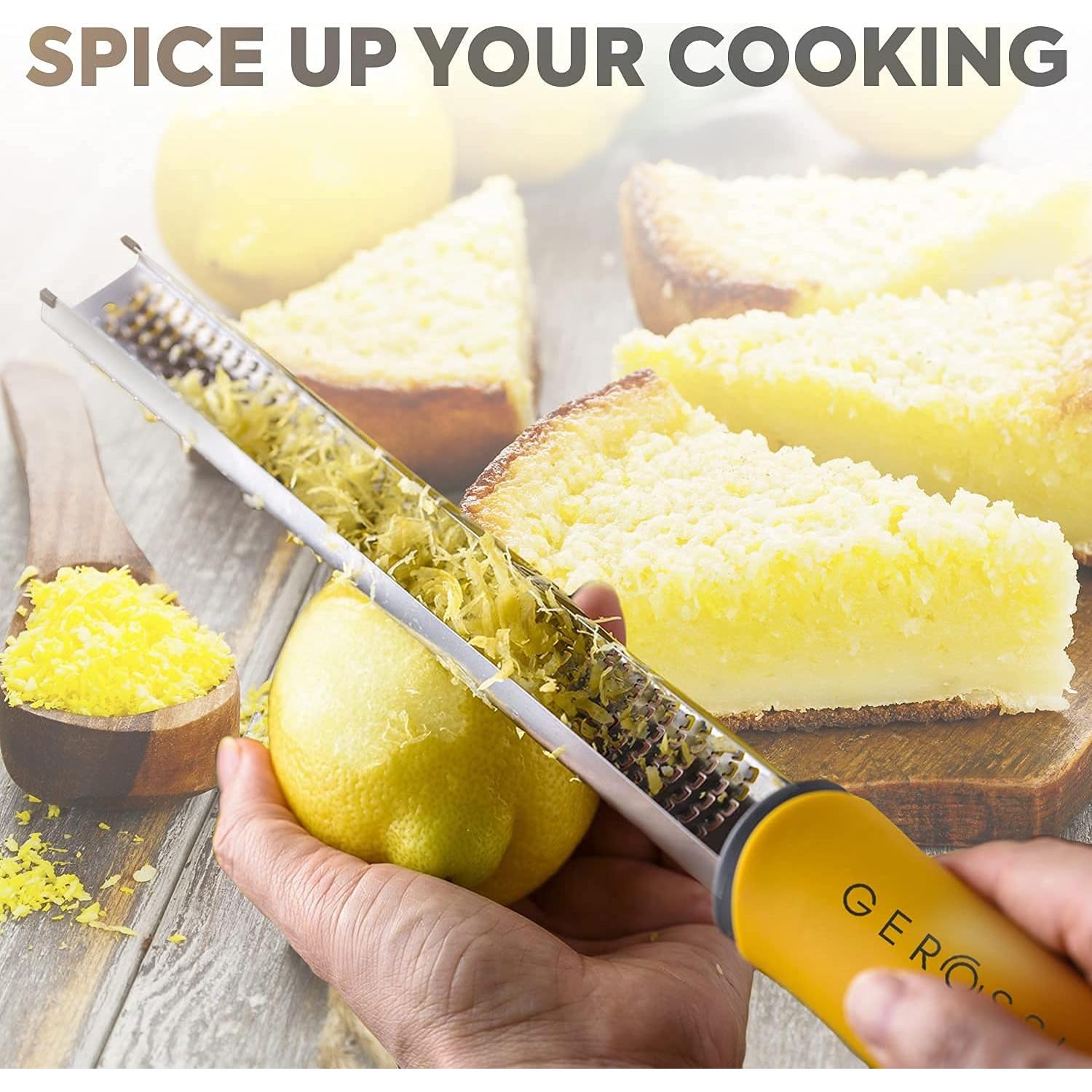 Rallador de Queso y Cítricos GEROSSI Acero Inoxidable Amarillo
