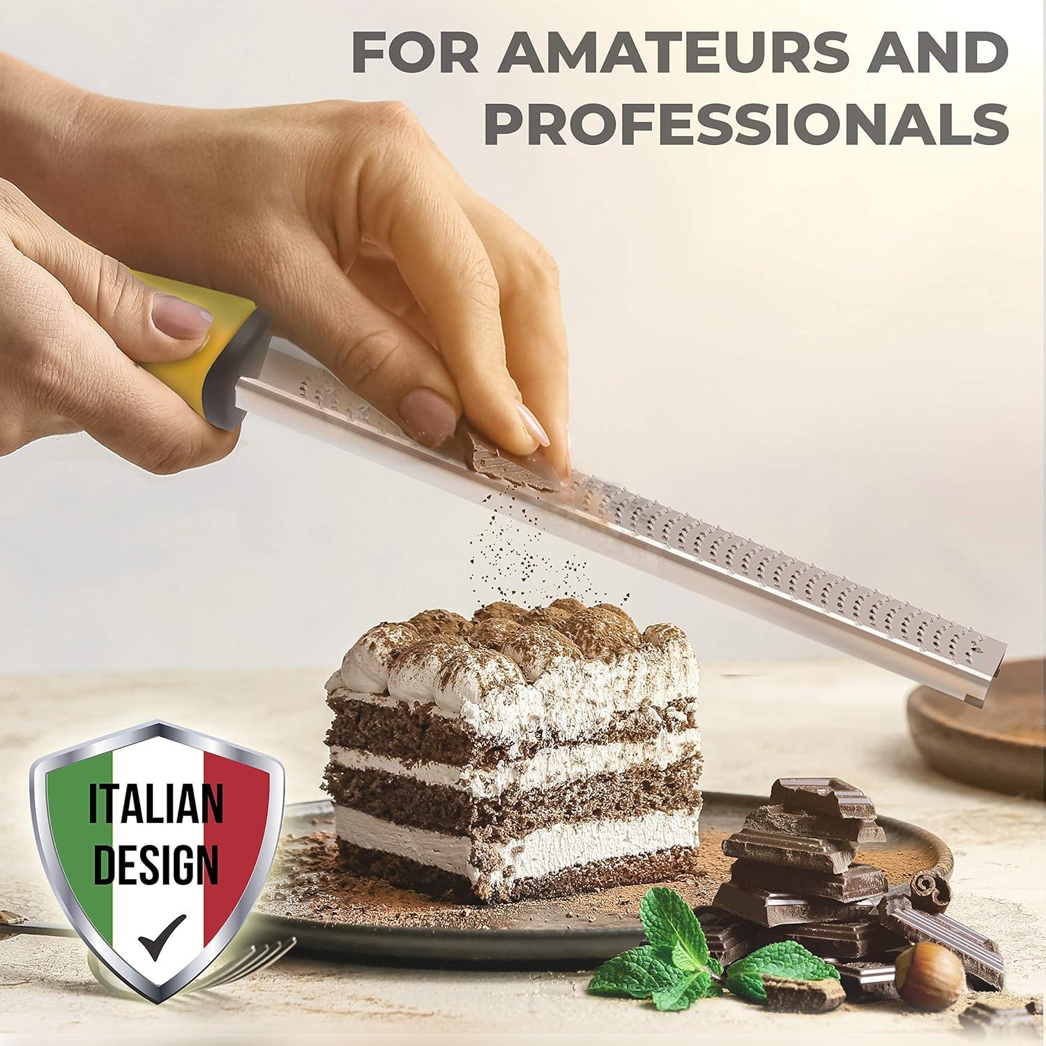 Rallador de Queso y Cítricos GEROSSI Acero Inoxidable Amarillo