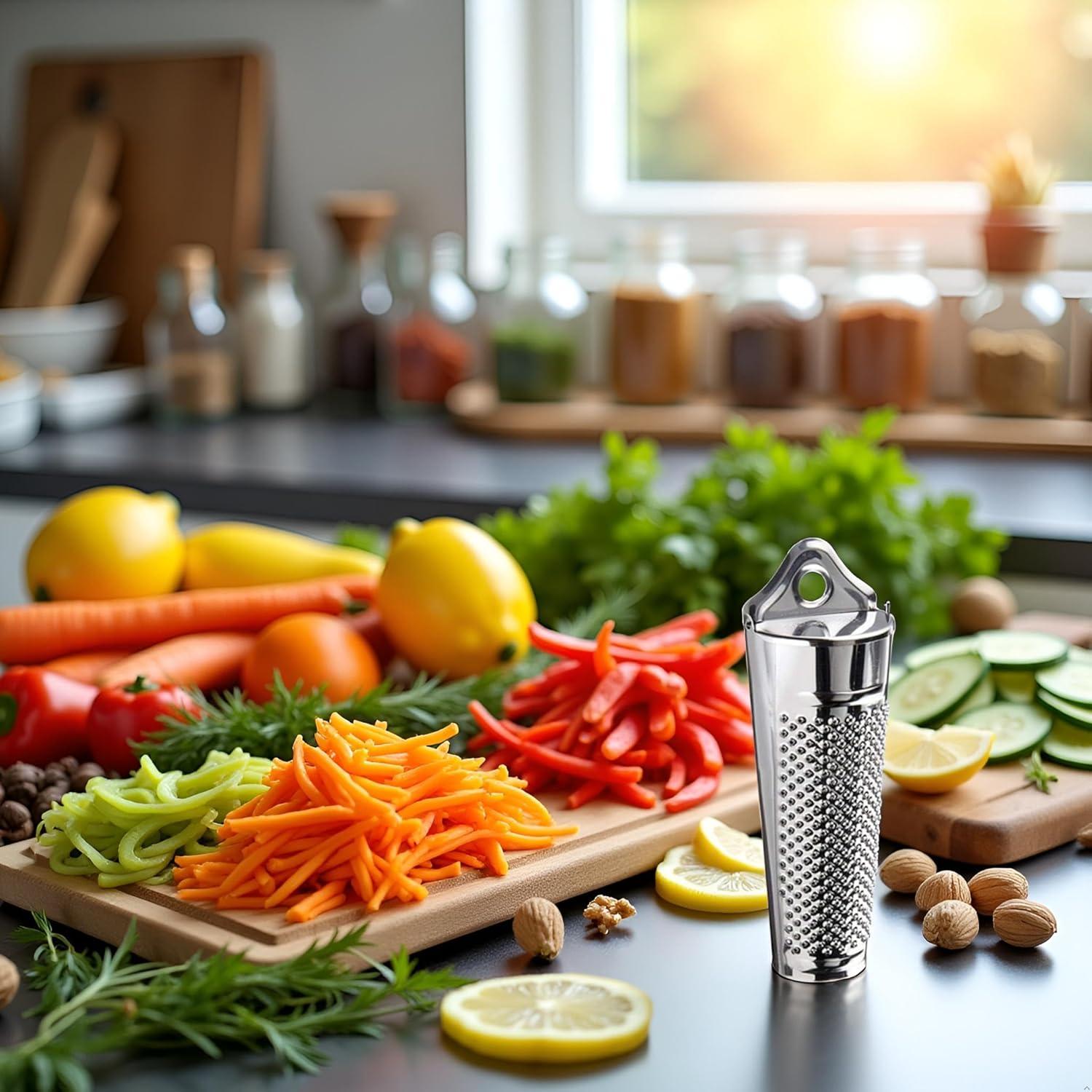 Rallador Multifuncional Jinshining de Acero Inoxidable 17.1 cm