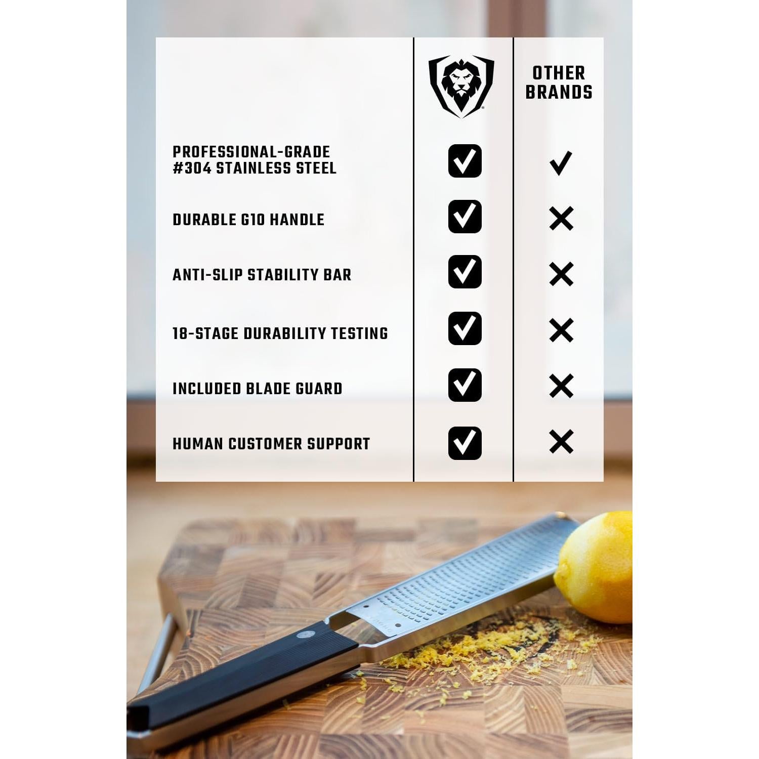 Rallador Zester Dalstrong Acero Inoxidable 304 38.1cm