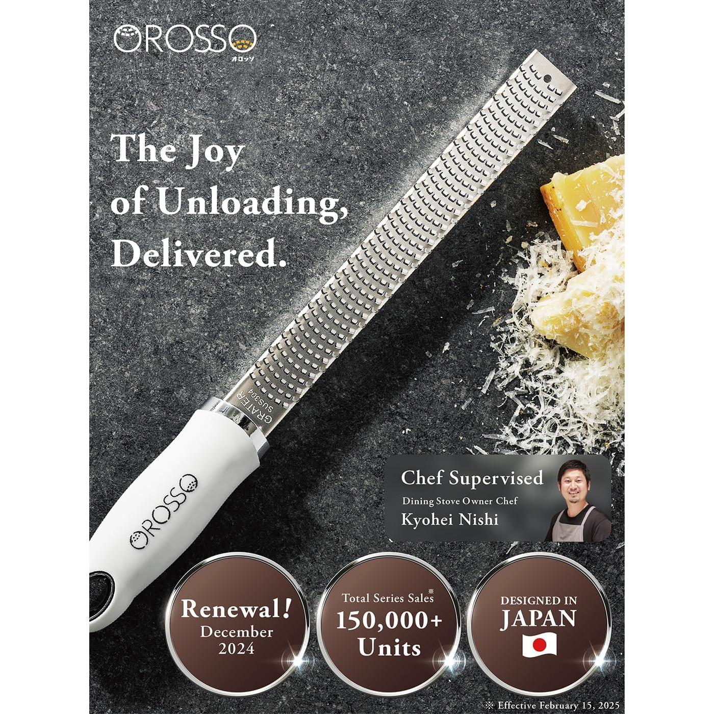 Rallador Zester OROSSO Blanco Acero Inoxidable 90g