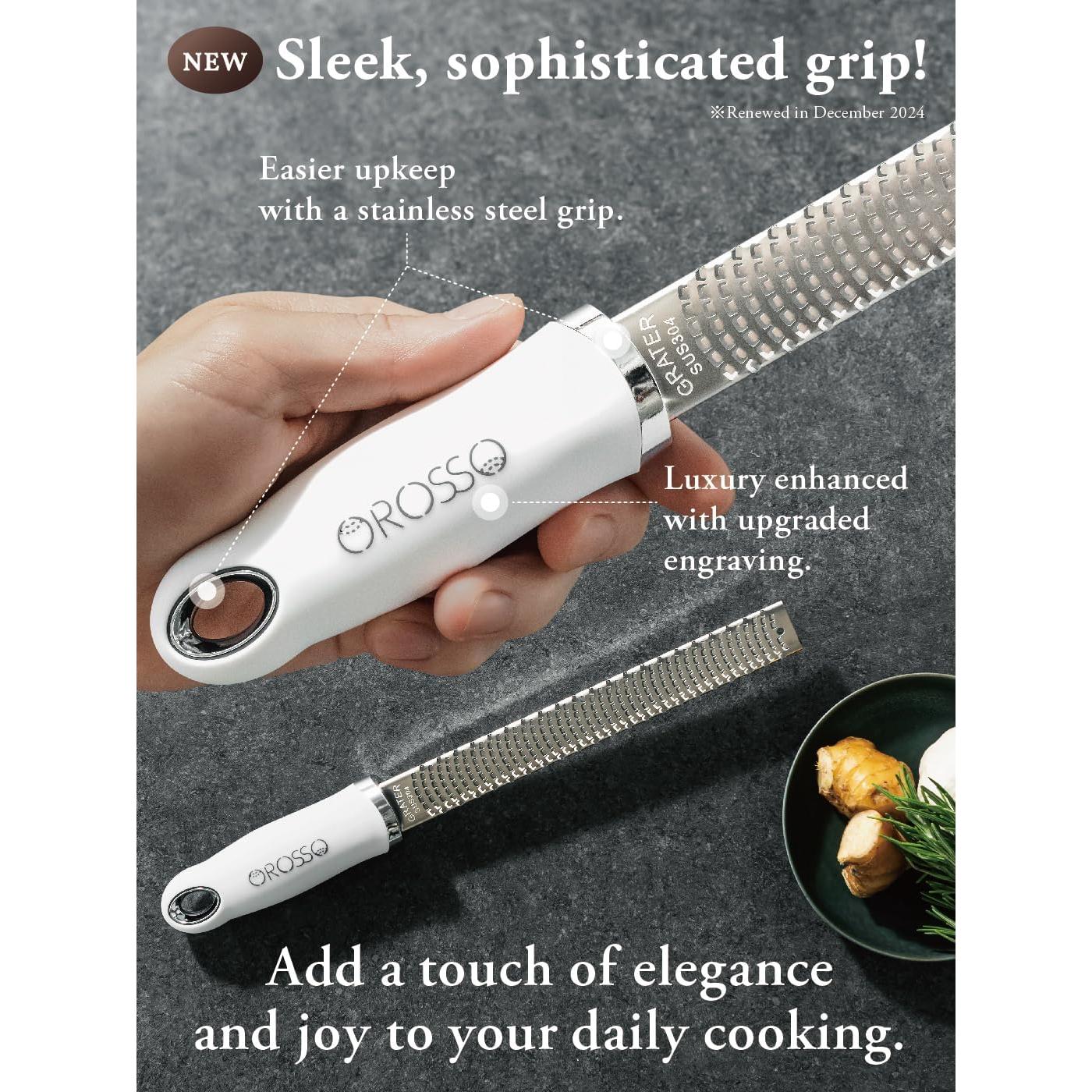 Rallador Zester OROSSO Blanco Acero Inoxidable 90g