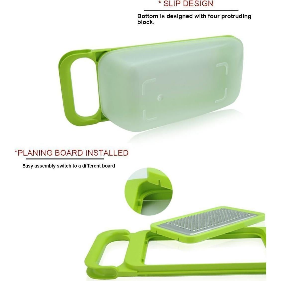 Cortador de Verduras TENTA Kitchen 4 en 1 Verde con Almacenamiento