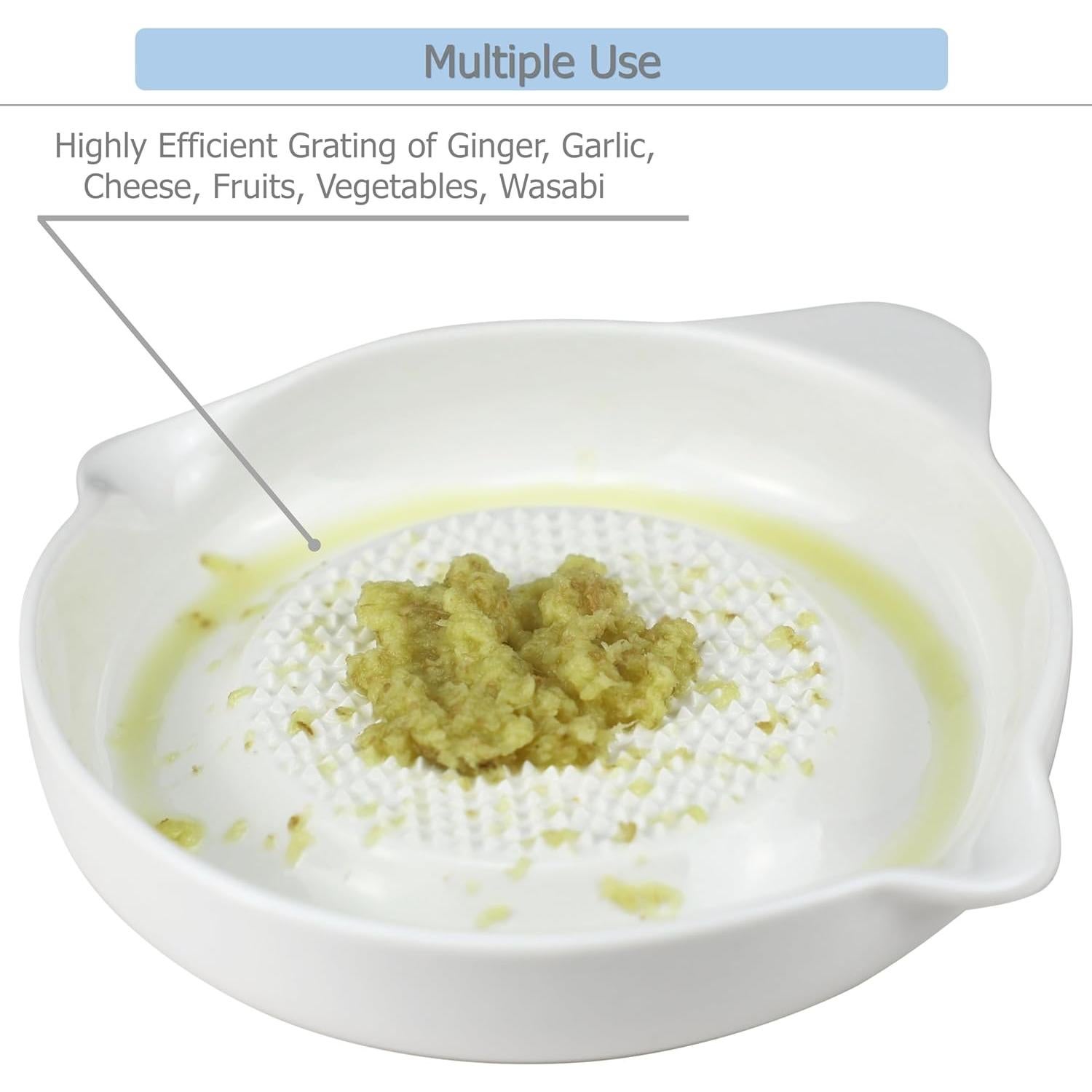 Rallador de Jengibre Cerámica EIKS con Cuchara y Cepillo