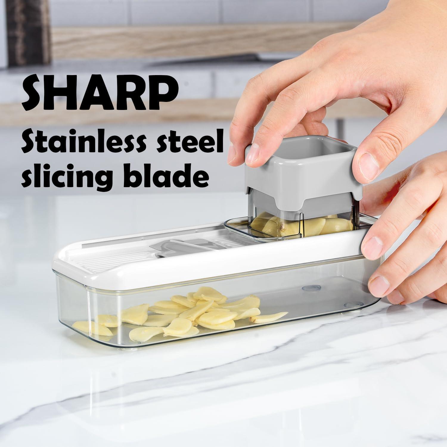 Mini Cortador de Verduras Badelite con 3 Cuchillas de Acero Inoxidable