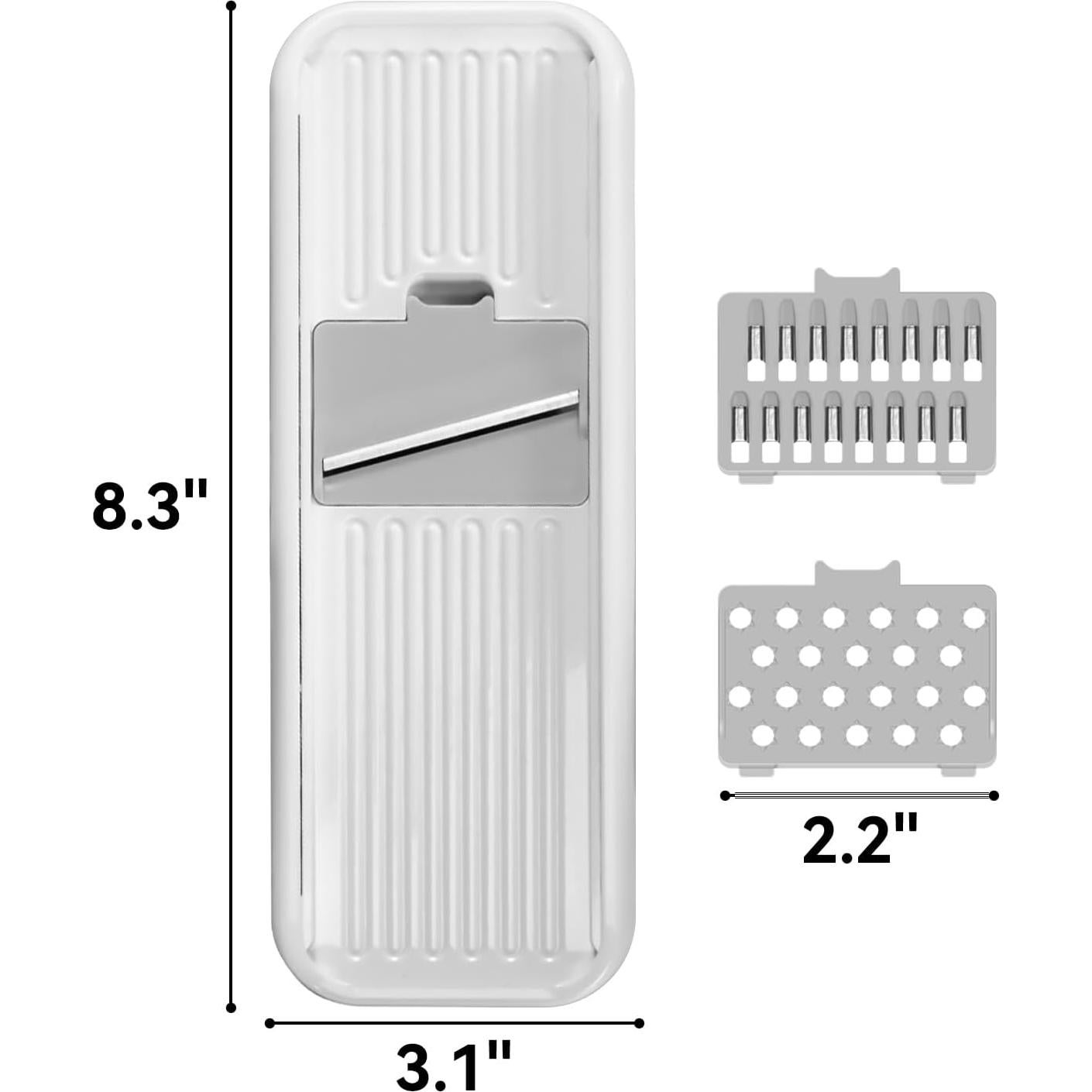 Mini Cortador de Verduras Badelite con 3 Cuchillas de Acero Inoxidable