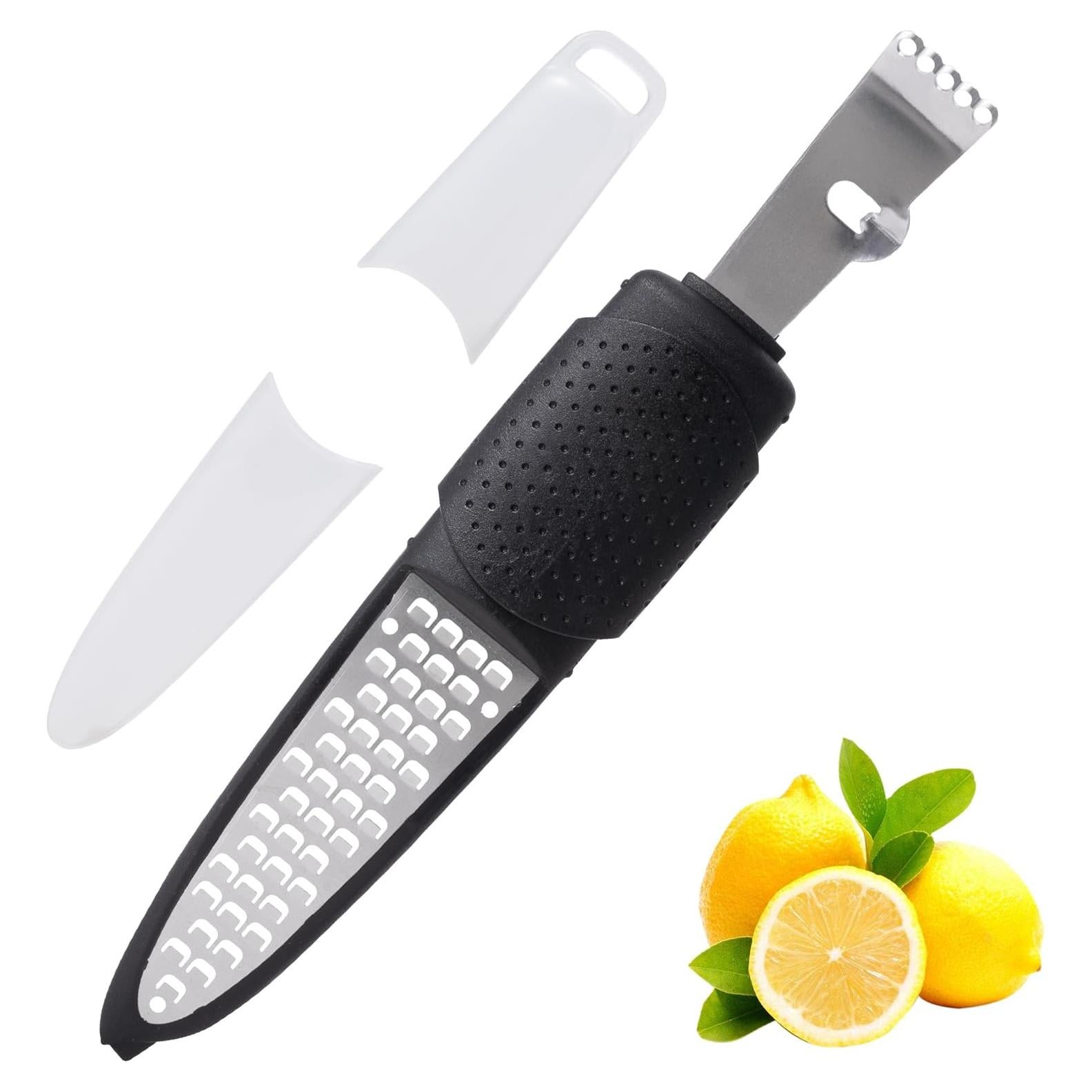 Rallador de Limón 2-en-1 Rainspire Acero Inoxidable Negro