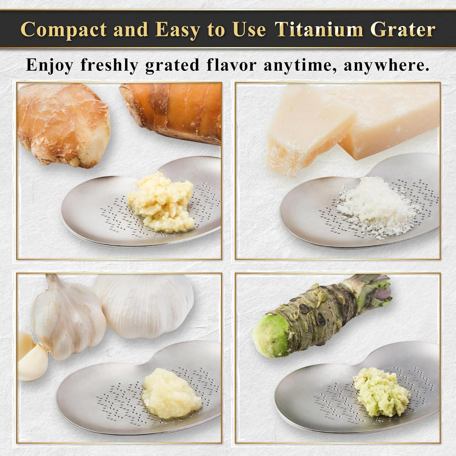 Rallador de Titanio Wablade 8.7 cm Japonés para Wasabi y Queso