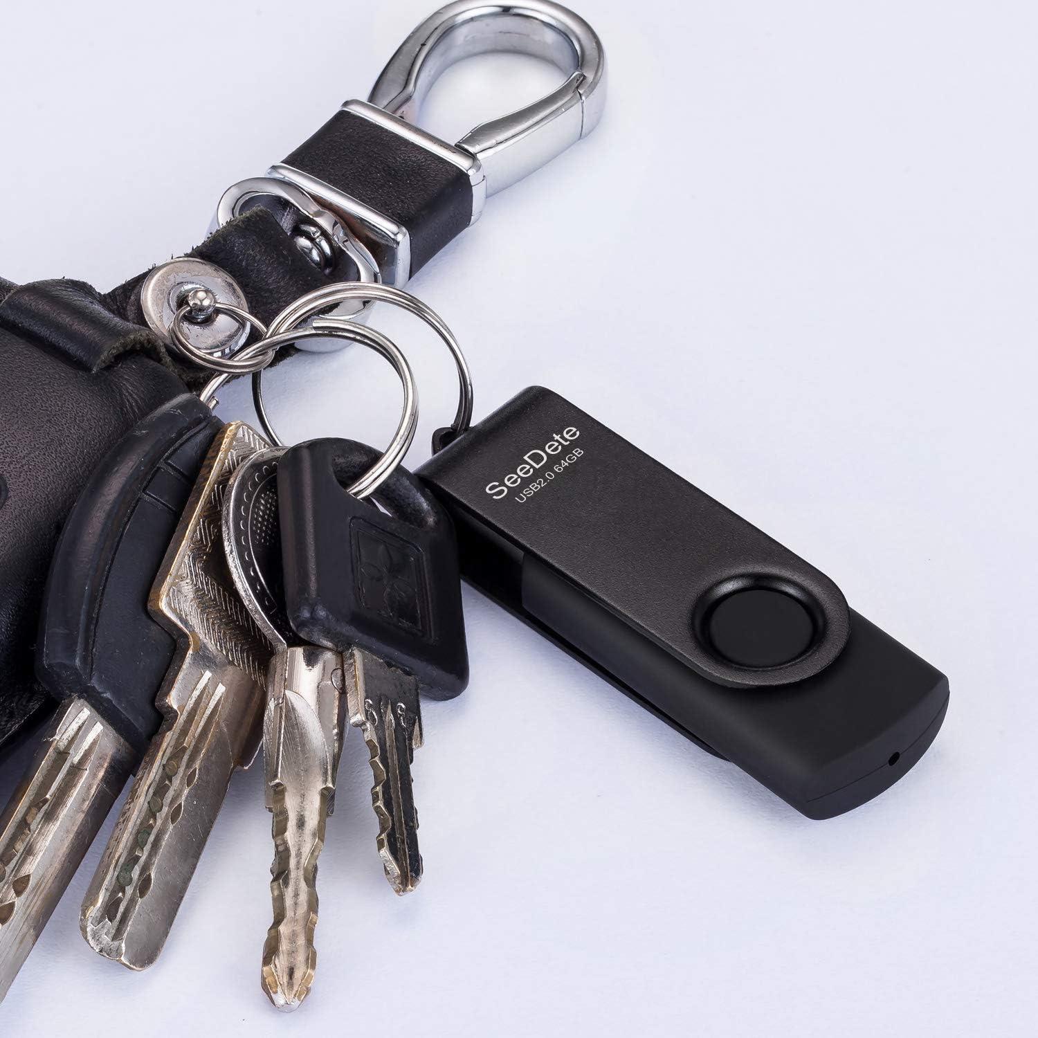 5 Pcs Memorias USB 64GB SeeDete Multicolor Rotativas