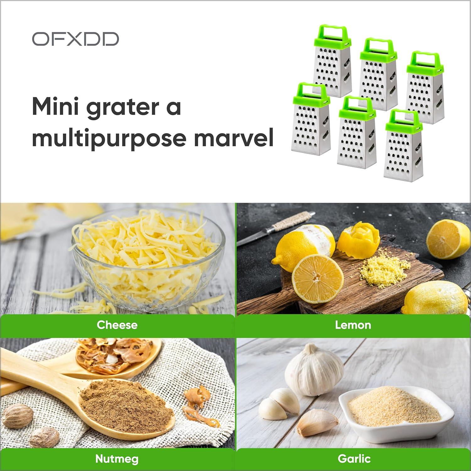 Rallador Mini de Cocina OFXDD - Acero Inoxidable 4 Lados