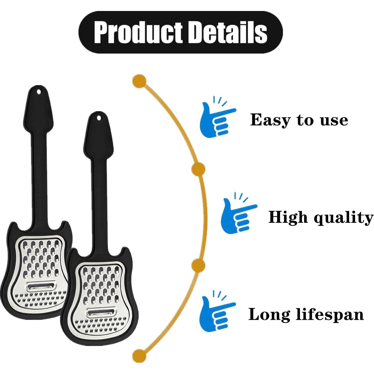 Rallador de Queso Creativo Mokxasy en Forma de Guitarra - 2 Piezas