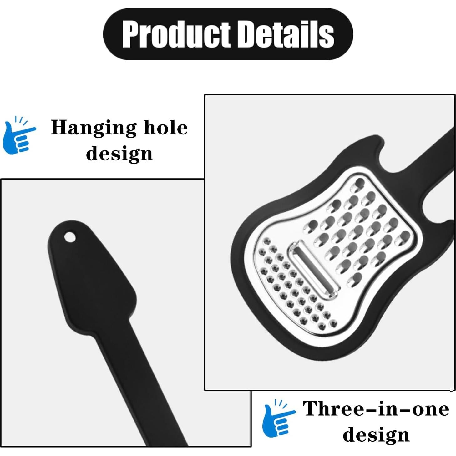 Rallador de Queso Creativo Mokxasy en Forma de Guitarra - 2 Piezas