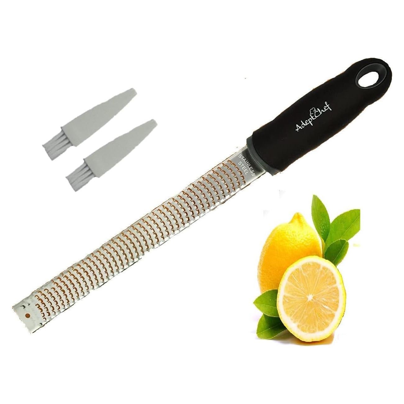 Rallador Zester AdeptChef Acero Inoxidable 33cm - Negro