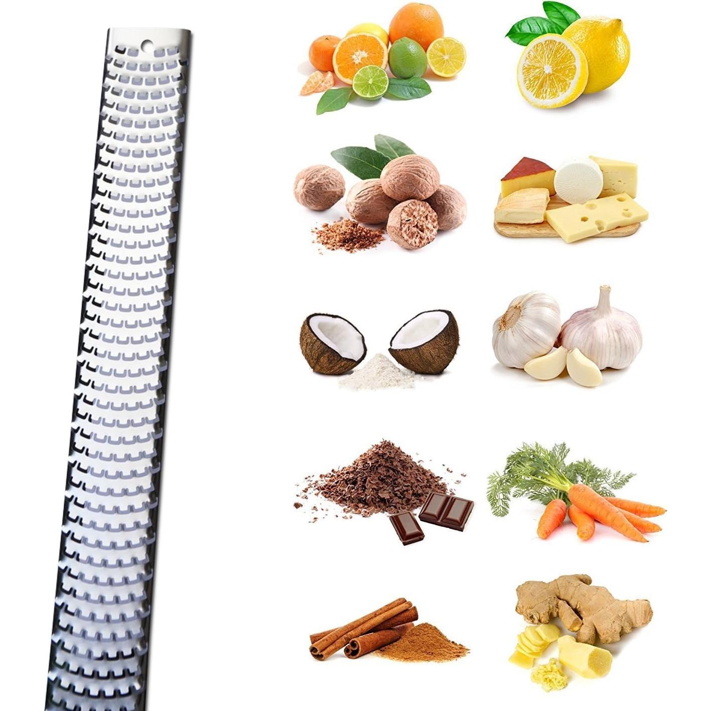 Rallador Zester AdeptChef Acero Inoxidable 33cm - Negro