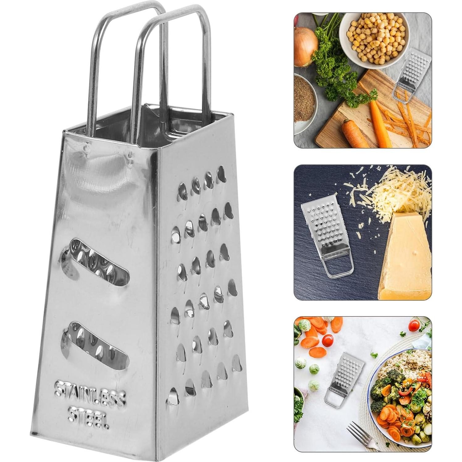 Rallador de Acero Inoxidable 4 Lados HOLIDYOYO Mini 8cm