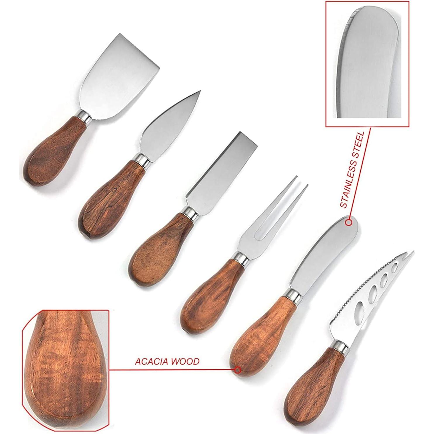Set de Cuchillos de Queso JLIAN MIOR 6 Piezas Acero Inoxidable