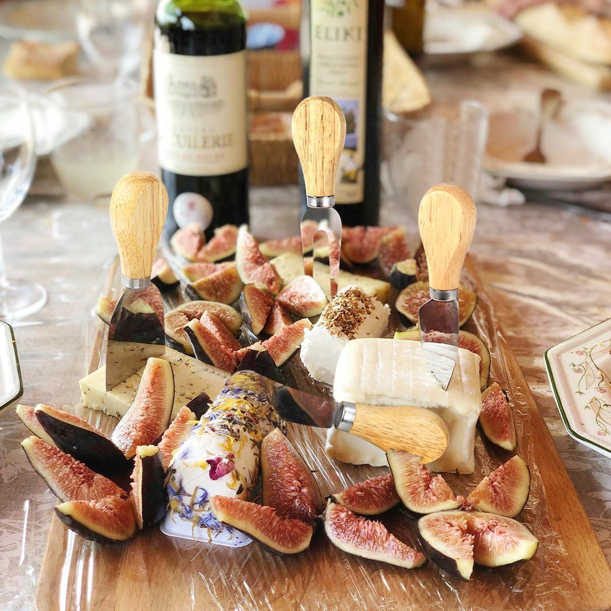 Juego de Cuchillos para Queso Yuntop 4 Piezas Acero Inoxidable