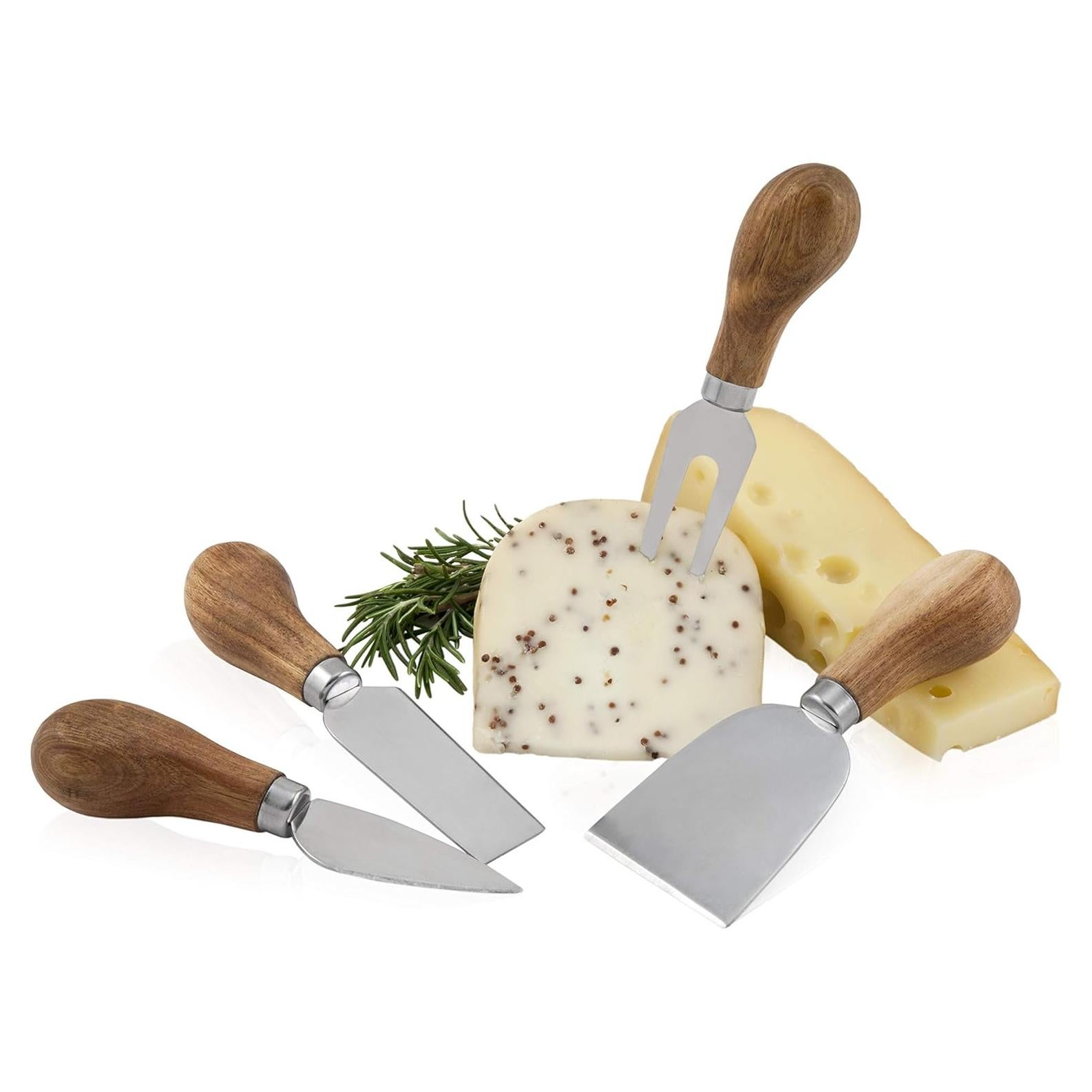 Set de Cuchillos de Queso Verdadero 4 Piezas Acero Inoxidable
