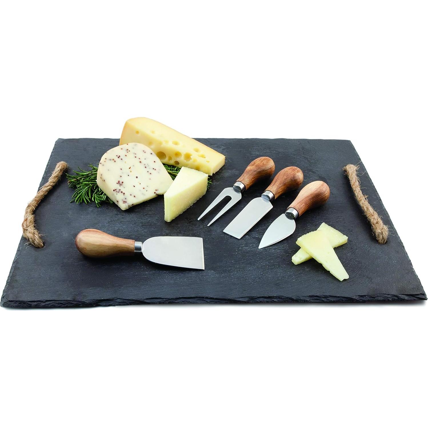 Set de Cuchillos de Queso Verdadero 4 Piezas Acero Inoxidable