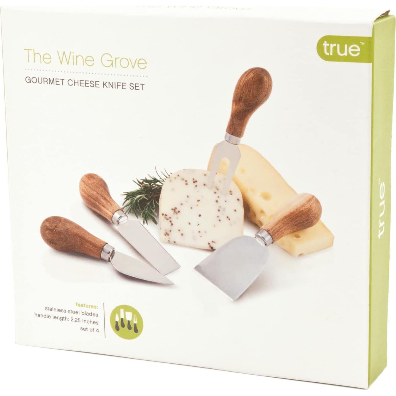 Set de Cuchillos de Queso Verdadero 4 Piezas Acero Inoxidable