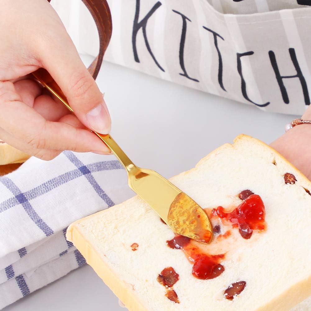 Set de 6 Cuchillos de Mantequilla Bisda Acero Inoxidable Dorado