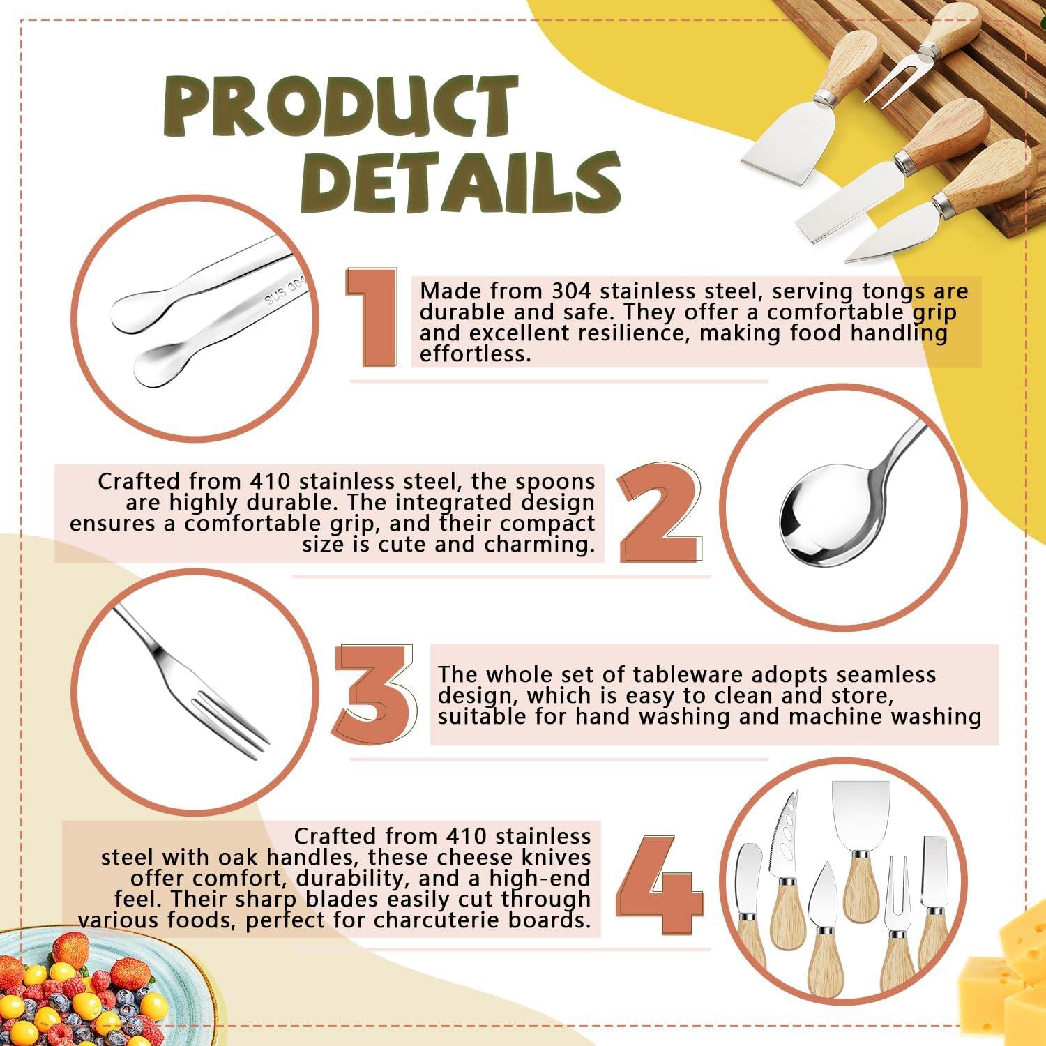 Juego de Utensilios de Charcutería Mlurcu - 61 Piezas