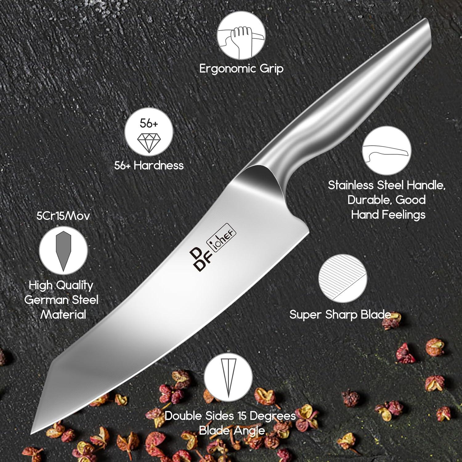 Juego de Cuchillos de Cocina DDF iohEF 8 Piezas Acero Inoxidable