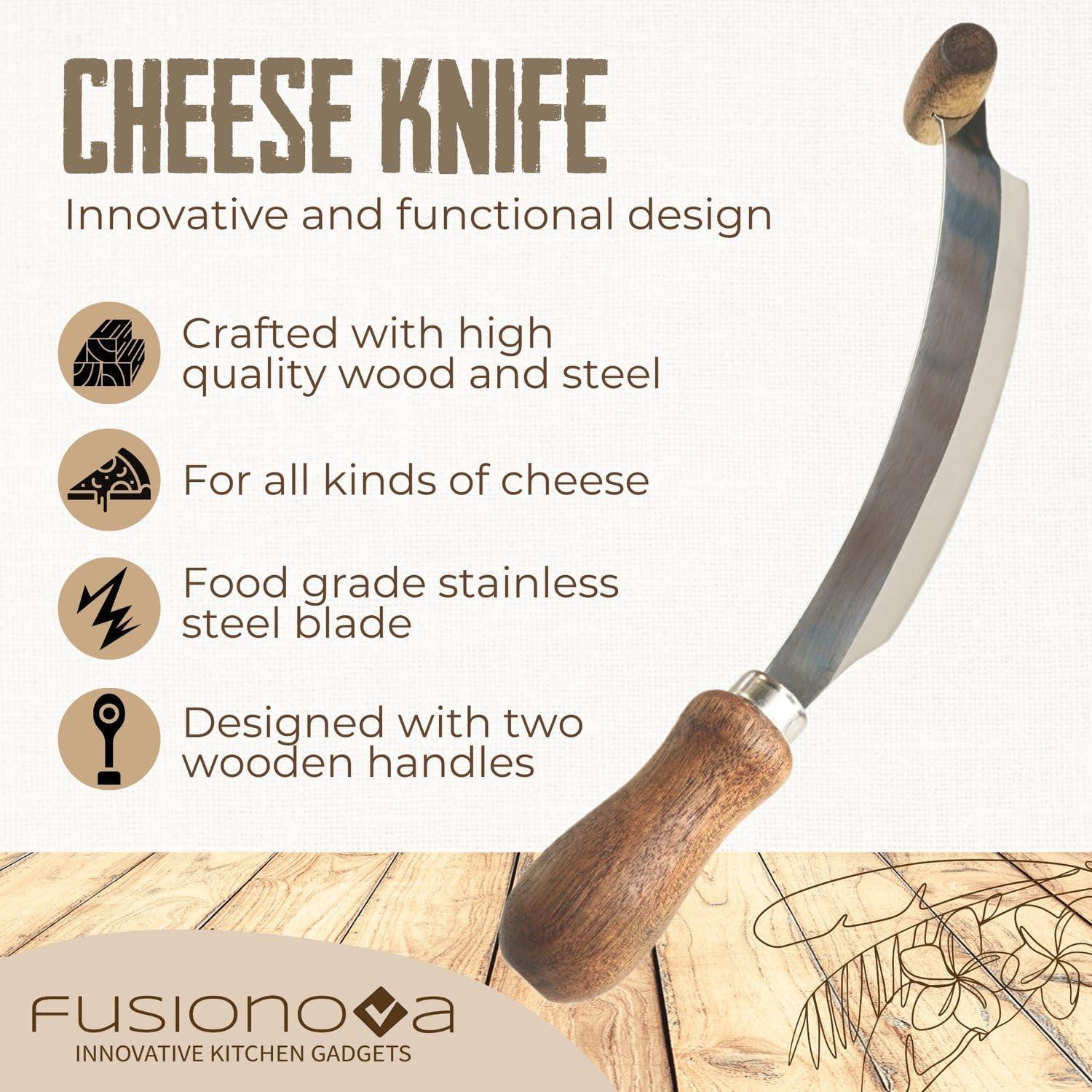 Cuchillo de Queso Fusionova 10.9 cm Doble Mango Inoxidable