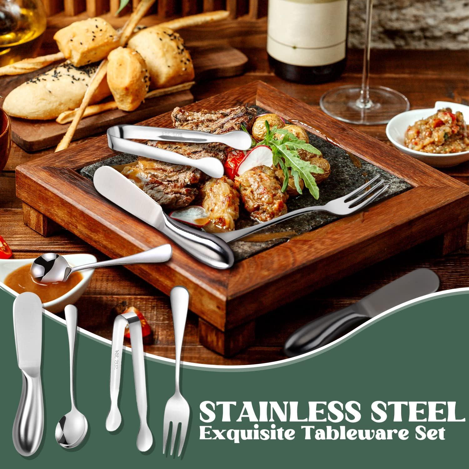 Juego de Cuchillos para Untar Mantequilla y Queso 16 Pzas Mlurcu