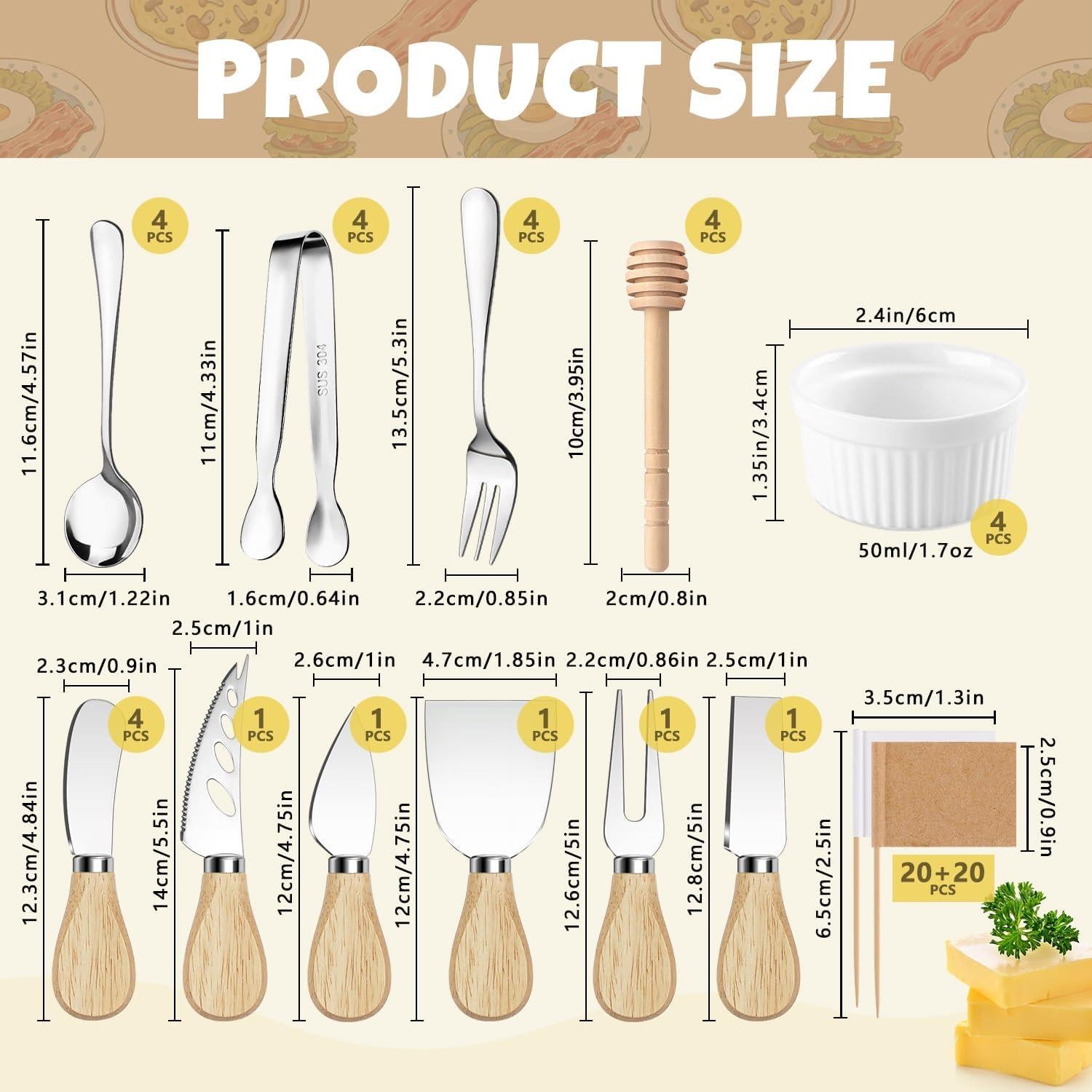 Juego de Utensilios de Charcutería Mlurcu - 9 Piezas